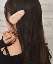 どちらかコメントお願い致します♡うさ耳リバティ大きめファーパッチンピン ∞ちびぬい］耳付きヘアバンド／ウサギ ぬいぐるみ SHIKI