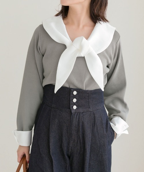 セール】セーラーカラーニット（ニット/セーター）｜DONOBAN（ドノバン