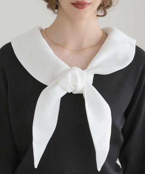 DONOBAN（ドノバン）の「セーラーカラーニット（ニット/セーター・レディース・ブラック/グレー・ONE）」の16枚目の写真