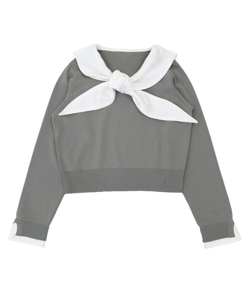 DONOBAN（ドノバン）の「セーラーカラーニット（ニット/セーター・レディース・ブラック/グレー・ONE）」の22枚目の写真