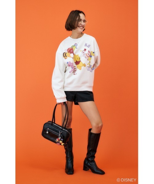 Disney SERIES CREATED by MUS（ディズニーシリーズクリエイテッドバイエムユーエス）の「MD OT DREAMER STORY プルオーバー / POOH（スウェット・レディース・オレンジ/ブラック/オフホワイト・FREE）」の5枚目の写真