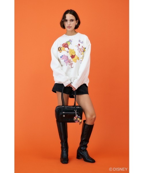 Disney SERIES CREATED by MUS（ディズニーシリーズクリエイテッドバイエムユーエス）の「MD OT DREAMER STORY プルオーバー / POOH（スウェット・レディース・オレンジ/ブラック/オフホワイト・FREE）」の6枚目の写真