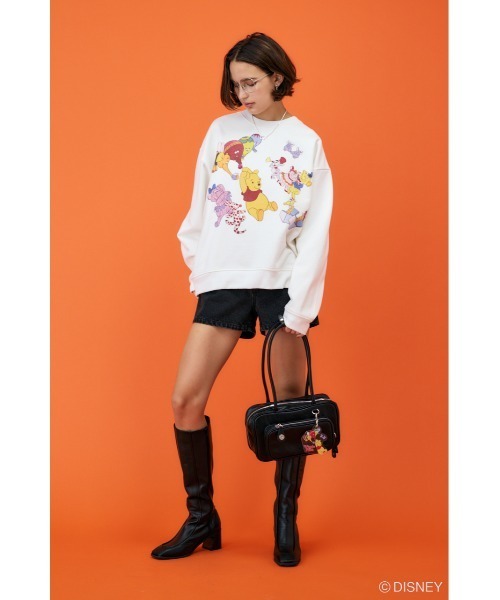 Disney SERIES CREATED by MUS（ディズニーシリーズクリエイテッドバイエムユーエス）の「MD OT DREAMER STORY プルオーバー / POOH（スウェット・レディース・オレンジ/ブラック/オフホワイト・FREE）」の7枚目の写真