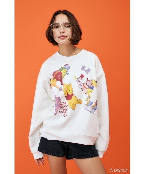 Disney SERIES CREATED by MUS（ディズニーシリーズクリエイテッドバイエムユーエス）の「MD OT DREAMER STORY プルオーバー / POOH（スウェット・レディース・オレンジ/ブラック/オフホワイト・FREE）」の8枚目の写真