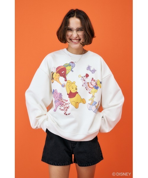 Disney SERIES CREATED by MUS（ディズニーシリーズクリエイテッドバイエムユーエス）の「MD OT DREAMER STORY プルオーバー / POOH（スウェット・レディース・オレンジ/ブラック/オフホワイト・FREE）」の9枚目の写真