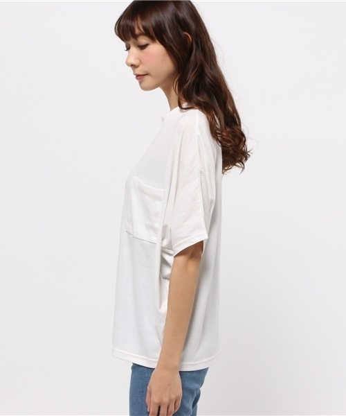 OUTLET（アウトレット）の「【Discoat Parisien】BIGドルマンポケ付P/O（Tシャツ/カットソー・レディース・オフホワイト/杢グレー/ブラック・LARGE/MEDIUM）」の9枚目の写真