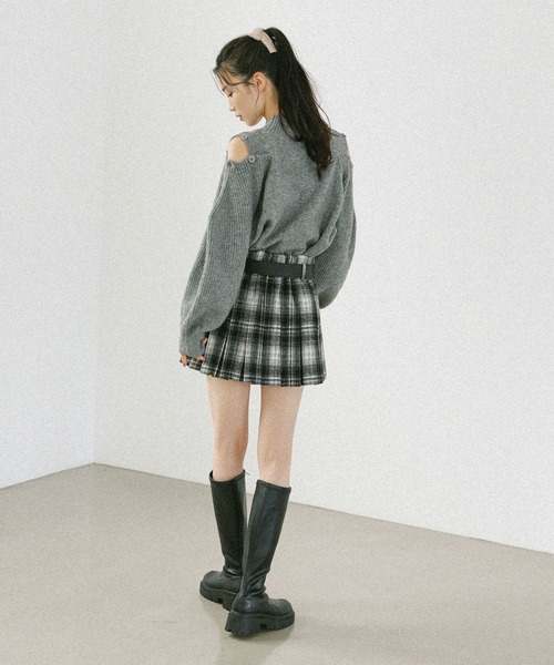 Heather(ヘザー)の「ベルト付きアソートプリーツミニスカート 608009(スカート・レディース・ブラック系その他/グレー/ブラック/ベージュ/グレー系/アイボリー/ベージュ系その他/ライトベージュ・S/M)」の22枚目の写真