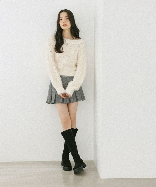 Heather（ヘザー）の「ベルト付きアソートプリーツミニスカート　608009（スカート・レディース・ブラック系その他/グレー/ブラック/ベージュ/グレー系/アイボリー/ベージュ系その他・S/M）」の20枚目の写真