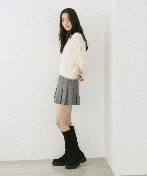 Heather（ヘザー）の「ベルト付きアソートプリーツミニスカート　608009（スカート・レディース・ブラック系その他/グレー/ブラック/ベージュ/グレー系/アイボリー/ベージュ系その他・S/M）」の18枚目の写真