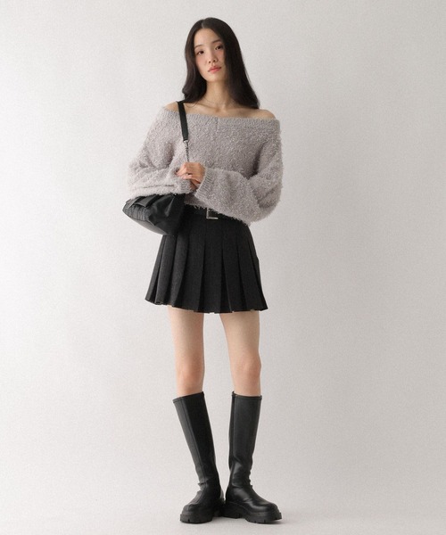 Heather（ヘザー）の「ベルト付きアソートプリーツミニスカート　608009（スカート・レディース・ブラック系その他/グレー/ブラック/ベージュ/グレー系/アイボリー/ベージュ系その他・S/M）」の12枚目の写真