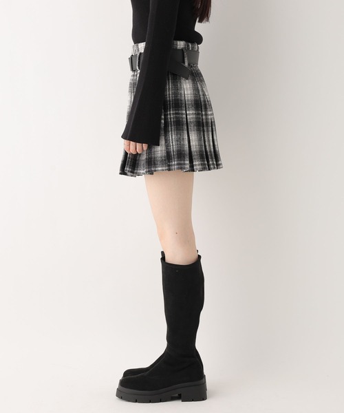 Heather（ヘザー）の「ベルト付きアソートプリーツミニスカート　608009（スカート・レディース・ブラック系その他/グレー/ブラック/ベージュ/グレー系/アイボリー/ベージュ系その他・S/M）」の10枚目の写真