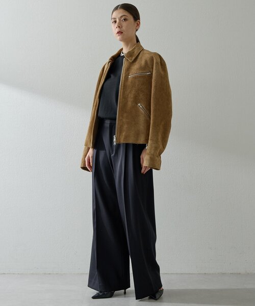 Whim Gazette（ウィムガゼット）の「ワイドタックパンツ（その他パンツ・レディース・ブラック/グレイッシュベージュ・38/36）」の11枚目の写真