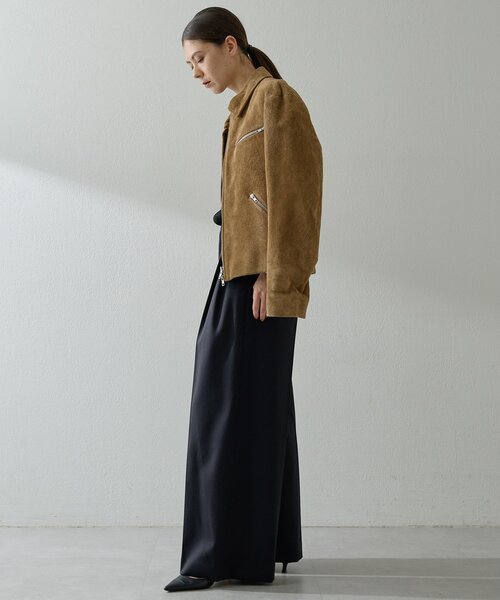 Whim Gazette（ウィムガゼット）の「ワイドタックパンツ（その他パンツ・レディース・ブラック/グレイッシュベージュ・38/36）」の12枚目の写真