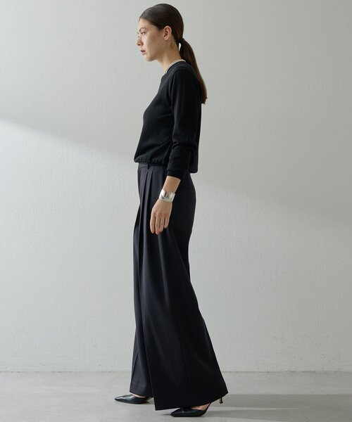 Whim Gazette（ウィムガゼット）の「ワイドタックパンツ（その他パンツ・レディース・ブラック/グレイッシュベージュ・38/36）」の14枚目の写真