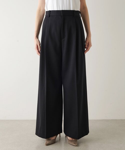 Whim Gazette（ウィムガゼット）の「ワイドタックパンツ（その他パンツ・レディース・ブラック/グレイッシュベージュ・38/36）」の18枚目の写真