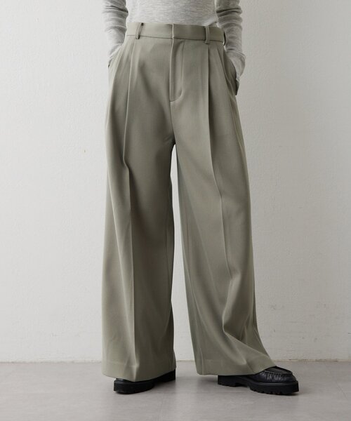 Whim Gazette（ウィムガゼット）の「ワイドタックパンツ（その他パンツ・レディース・ブラック/グレイッシュベージュ・38/36）」の5枚目の写真