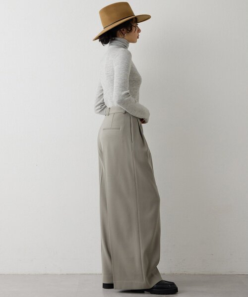 Whim Gazette（ウィムガゼット）の「ワイドタックパンツ（その他パンツ・レディース・ブラック/グレイッシュベージュ・38/36）」の7枚目の写真