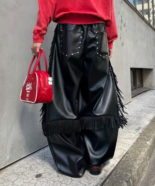SOUNDSGOOOOD（サウンズグッド）の「【SOUNDS GOOOOD】フリンジレザーパンツ（その他パンツ・メンズ・ブラック・ONE SIZE）」の5枚目の写真