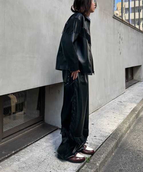 SOUNDSGOOOOD（サウンズグッド）の「【SOUNDS GOOOOD】フリンジレザーパンツ（その他パンツ・メンズ・ブラック・ONE SIZE）」の11枚目の写真
