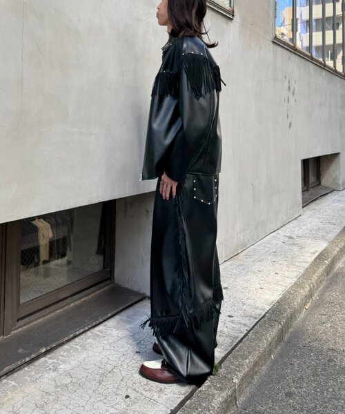 SOUNDSGOOOOD（サウンズグッド）の「【SOUNDS GOOOOD】フリンジレザーパンツ（その他パンツ・メンズ・ブラック・ONE SIZE）」の12枚目の写真