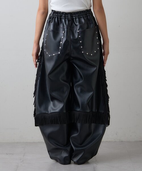 SOUNDSGOOOOD（サウンズグッド）の「【SOUNDS GOOOOD】フリンジレザーパンツ（その他パンツ・メンズ・ブラック・ONE SIZE）」の15枚目の写真