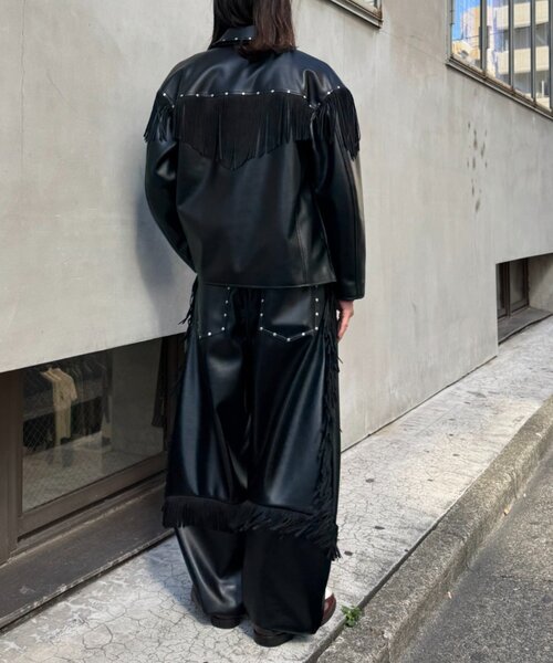 SOUNDSGOOOOD（サウンズグッド）の「【SOUNDS GOOOOD】フリンジレザーパンツ（その他パンツ・メンズ・ブラック・ONE SIZE）」の21枚目の写真
