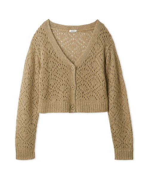 FRAY I.D（フレイアイディー）の「モヘアミックスラメニットカーディガン（カーディガン/ボレロ・レディース・ベージュ/ピンク/グレー・F）」の5枚目の写真