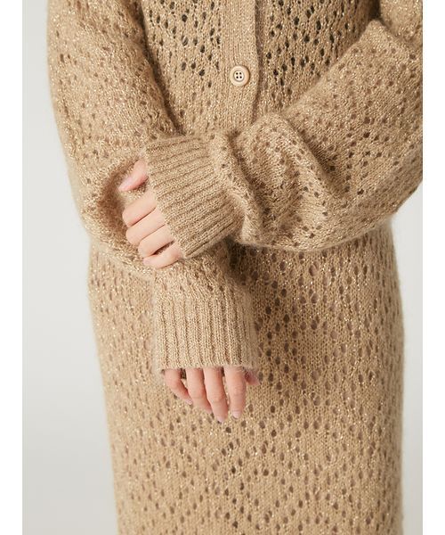 FRAY I.D（フレイアイディー）の「モヘアミックスラメニットカーディガン（カーディガン/ボレロ・レディース・ベージュ/ピンク/グレー・F）」の10枚目の写真