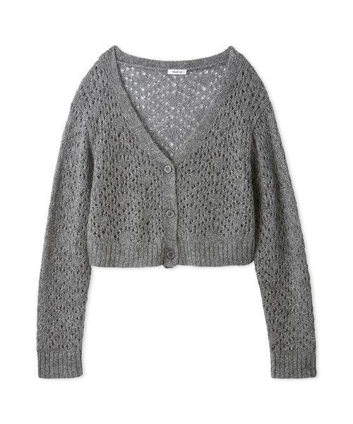 FRAY I.D（フレイアイディー）の「モヘアミックスラメニットカーディガン（カーディガン/ボレロ・レディース・ベージュ/ピンク/グレー・F）」の17枚目の写真