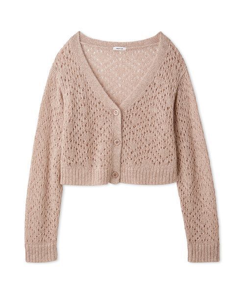 FRAY I.D（フレイアイディー）の「モヘアミックスラメニットカーディガン（カーディガン/ボレロ・レディース・ベージュ/ピンク/グレー・F）」の20枚目の写真