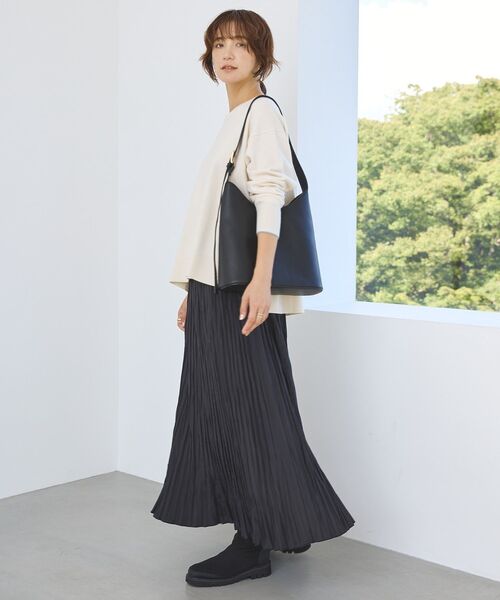 AMERICAN HOLIC（アメリカンホリック）の「<配色>バイパチクルーネックニットプルオーバー（ニット/セーター・レディース・ダークネイビー/グレー系その他/アイボリー/レッド/ライトブルー・L/M）」の12枚目の写真