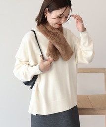 AMERICAN HOLIC | <配色>バイパチクルーネックニットプルオーバー(ニット/セーター)