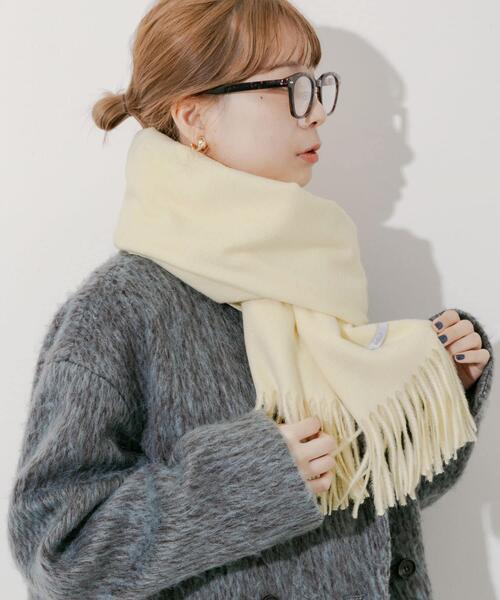 SMELLY（スメリー）の「ムジシンプルマフラー（マフラー・レディース・ブルー/グレー/ブラック/イエロー/モカ・-）」の15枚目の写真