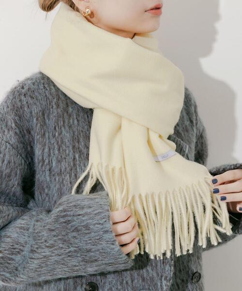 SMELLY（スメリー）の「ムジシンプルマフラー（マフラー・レディース・ブルー/グレー/ブラック/イエロー/モカ・-）」の18枚目の写真