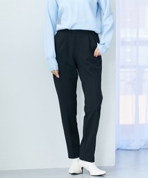 高身長 裏あったかカットソーきれいめテーパードパンツ 丈長め・トールサイズ