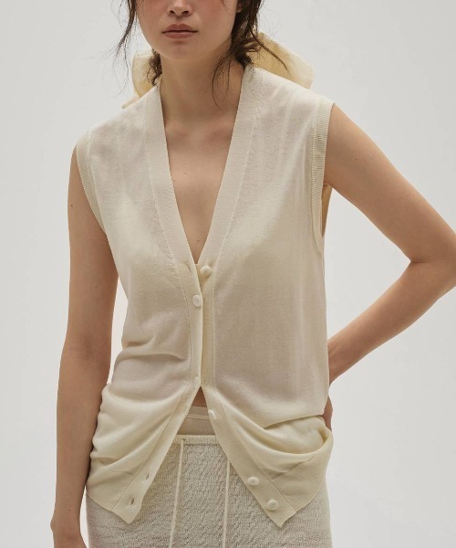 TODAYFUL(トゥデイフル)の「TODAYFUL Tencelsilk Knit Vest テンセルシルクニットベスト/12610517(ベスト・レディース・キナリ/ダークブラウン・ONE SIZE)」の2枚目の写真