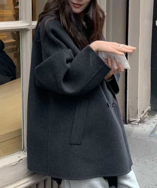 襟付きピーコート（ピーコート）｜Aelina（エリナ）のファッション通販