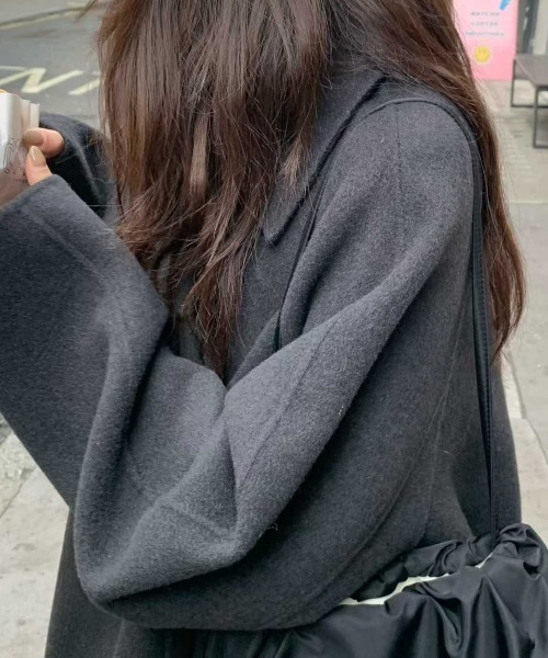 Aelina（エリナ）の「襟付きピーコート（ピーコート・レディース・ダークグレー/ブラック・FREE）」の21枚目の写真