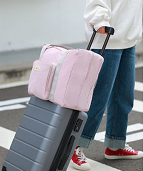 BACKYARD FAMILY(バックヤードファミリー)の「折りたたみ ボストンバッグ 大容量 軽量(ボストンバッグ・レディース・ブラック/イエロー/ベージュ/ピンク・FREE)」の13枚目の写真