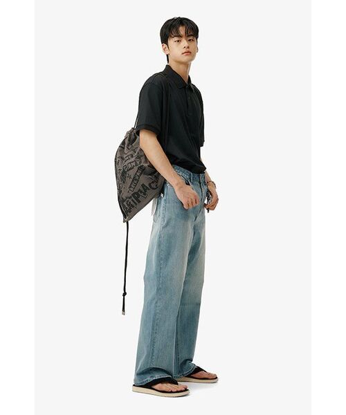 MUSINSA STANDARD（ムシンサスタンダード）の「KIPAS ワイドデニムパンツ [ライトインディゴ]（デニムパンツ・メンズ・その他・29/30/31/33/26/27/28/40/38/42/36/34/32）」の4枚目の写真