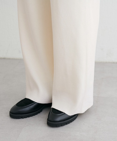LARUTA（ラルータ）の「【LARUTA】ウール混リブニットパンツ（その他パンツ・レディース・オフホワイト/チャコールグレー/モカ・FREE）」の22枚目の写真