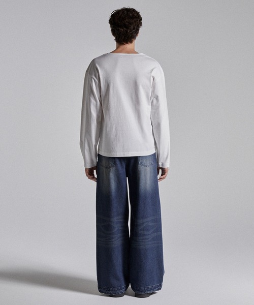 Parts Lab.（パーツラボ）の「【Parts Lab.】Basic Cotton Long Sleeved Tee / ベーシックコットンロングスリーブTシャツ（Tシャツ/カットソー・メンズ・ベージュ/ホワイト/ブラック系1/ブラック/ホワイト系1/ベージュ系1・S/M/L）」の14枚目の写真