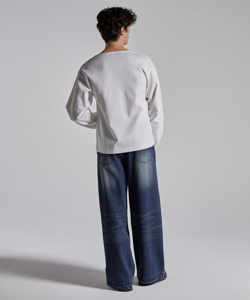 Parts Lab.（パーツラボ）の「【Parts Lab.】Basic Cotton Long Sleeved Tee / ベーシックコットンロングスリーブTシャツ（Tシャツ/カットソー・メンズ・ベージュ/ホワイト/ブラック系1/ブラック/ホワイト系1/ベージュ系1・S/M/L）」の15枚目の写真