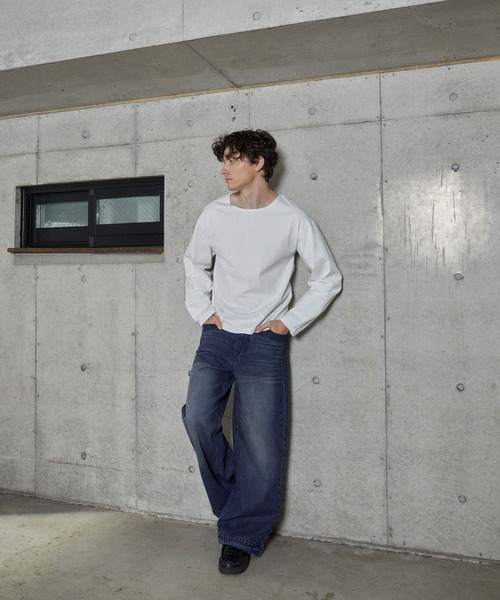 Parts Lab.（パーツラボ）の「【Parts Lab.】Basic Cotton Long Sleeved Tee / ベーシックコットンロングスリーブTシャツ（Tシャツ/カットソー・メンズ・ベージュ/ホワイト/ブラック系1/ブラック/ホワイト系1/ベージュ系1・S/M/L）」の19枚目の写真