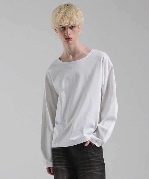 Parts Lab.（パーツラボ）の「【Parts Lab.】Basic Cotton Long Sleeved Tee / ベーシックコットンロングスリーブTシャツ（Tシャツ/カットソー・メンズ・ベージュ/ホワイト/ブラック系1/ブラック/ホワイト系1/ベージュ系1・S/M/L）」の21枚目の写真