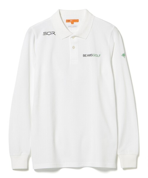 BEAMS GOLF(ビームスゴルフ)の「ORANGE LABEL / USシリーズ SQR ストレッチ ロングスリーブポロシャツ(吸水速乾・UVカット)(ポロシャツ・メンズ・ネイビー/ホワイト/ブラック・L/M/S/XL)」の12枚目の写真
