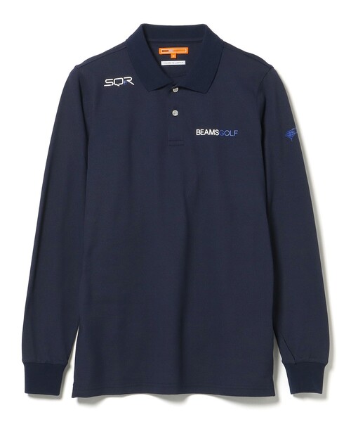 BEAMS GOLF(ビームスゴルフ)の「ORANGE LABEL / USシリーズ SQR ストレッチ ロングスリーブポロシャツ(吸水速乾・UVカット)(ポロシャツ・メンズ・ネイビー/ホワイト/ブラック・L/M/S/XL)」の21枚目の写真