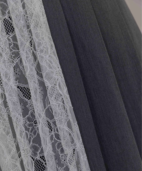 Eimee Law（エイミーロウ）の「プリーツレイヤード3TEXロングスカート（スカート・レディース・ブラウン/レッド/ダークグレー・MEDIUM）」の13枚目の写真