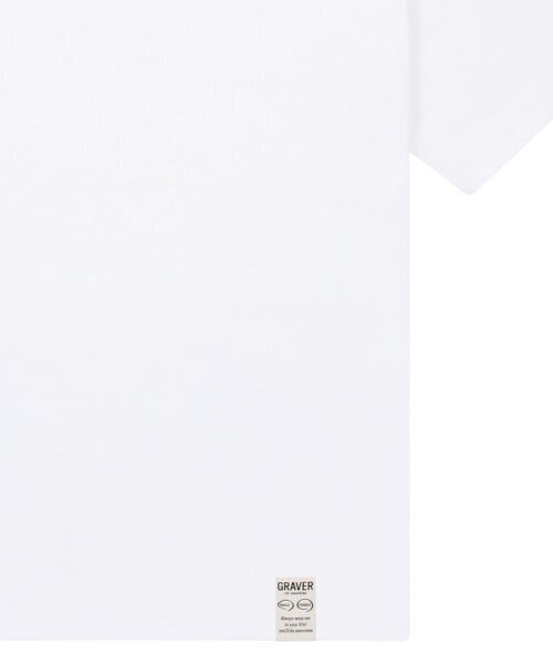 GRAVER（グレーバー）の「[ユニセックス]スモールマルチフラワードローイングスマイル半袖Tシャツ_ホワイト（Tシャツ/カットソー・レディース・ホワイト・SMALL/MEDIUM/LARGE/X-LARGE）」の4枚目の写真
