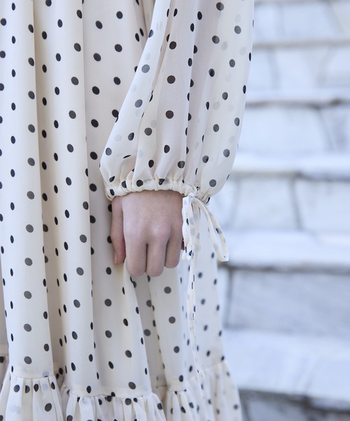 セール】ドットギャザーフリルワンピース（ワンピース）｜EIMY ISTOIRE